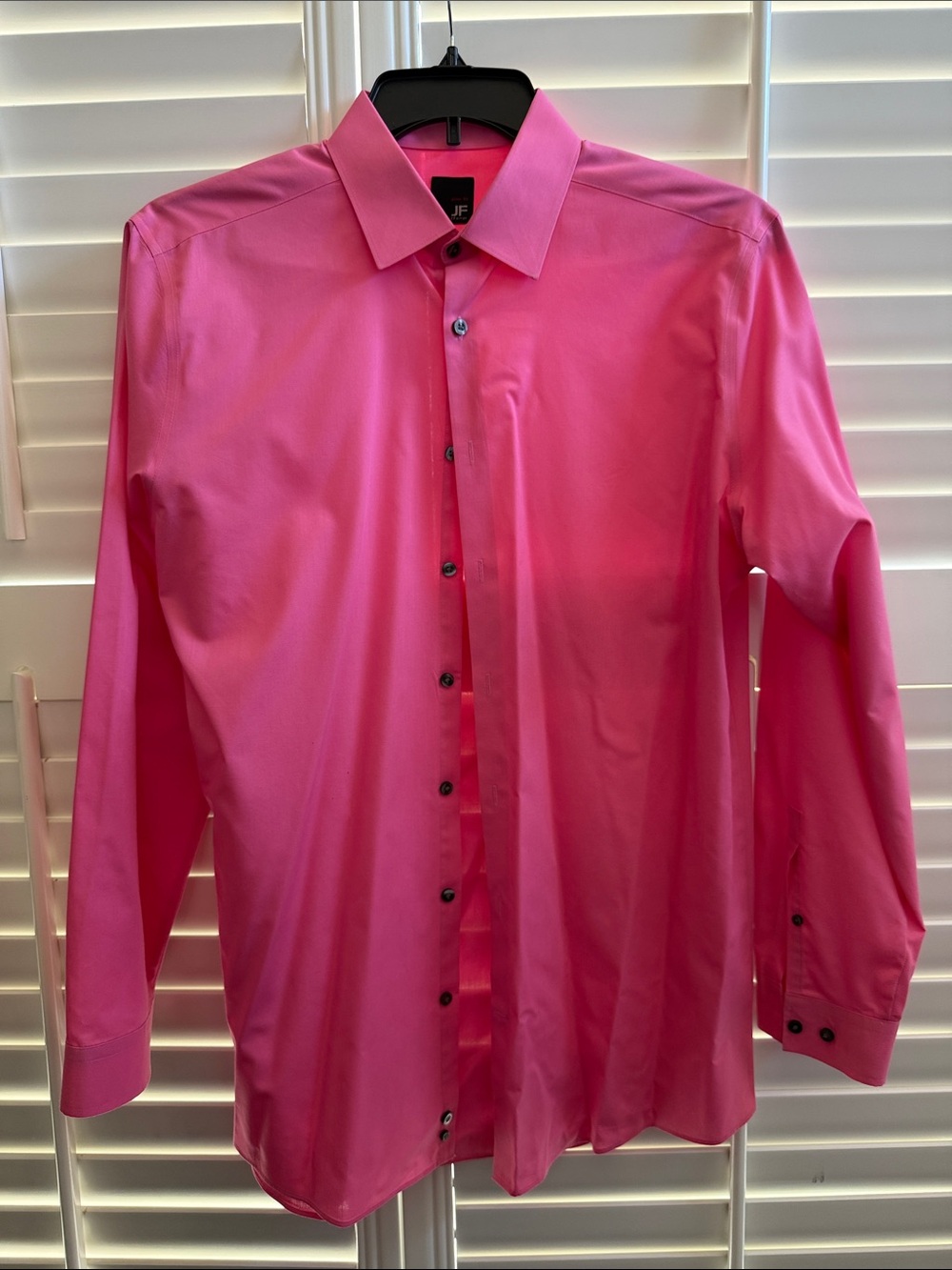 jf j.ferrar Men's Hot Pink Dress Shirt